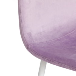 Металлический стул BREEZE (mod. 4724) вельвет/металл, 44 х 53 х 87 см, Light lavander (светло-лавандовый) HLR26 / белый