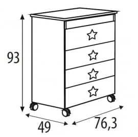 Детский комод Micuna Dolce Luce пеленальный B-1673 white