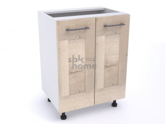 Стол С-60 2-х дверный, Дублин (600*470*820) Дуб галифакс белый, 21606 