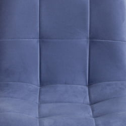 Металлический стул CHILLY MAX Велюр/металл , 45 х 54 х 90 см , серо-голубой/черный