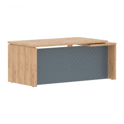 Стол руководителя левый Torr LUX TLCT 189 L Дуб Бофорд Серо-голубой