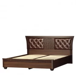 Кровать 1600 с мягким изголовьем и подъемным основанием Лючия 199 дуб оксфорд