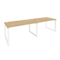 Рабочая станция на О-образном м/к ОНИКС О.МО-РС-2.3.8 Тиквуд светлый/Белый / ONIX O.MO-RS-2.3.8