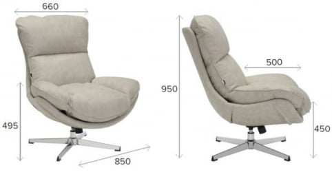 Кресло-реклайнер Еверпроф Манго Ткань Серый / Everprof Mango