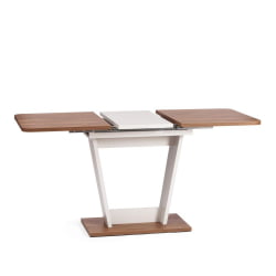 Обеденный стол FOX раздвижной ЛДСП, 68.6x110-145x75 см, Дуб Канзас/Пепел