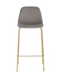 Комплект из двух стульев Валенсия SN велюр серый золотые ножки (2 шт)