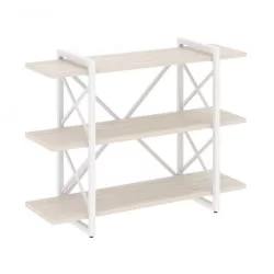 Стеллаж на регулируемых опорах - 3 полки LOFT VR.L-MST.O-3.8V Металл белый Денвер светлый