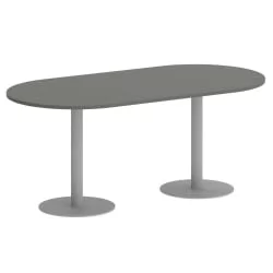 Стол овальный ХОМЕ ОФФИCЕ ВР.СП-5-180.1 Металлик/Серый металл / HOME OFFICE VR.SP-5-180.1