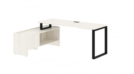 Стол с тумбой EDIS EQCT 19614 Ясень Траун Черный