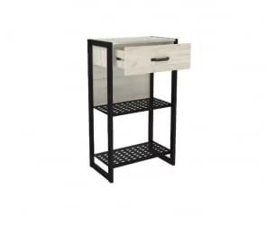 Прихожая в коридор современная Техно ЛД №1 Дуб Крафт Белый Черный