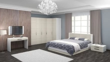 Кровать Вива 160х200 с подъемным механизмом Белая Белый глянец