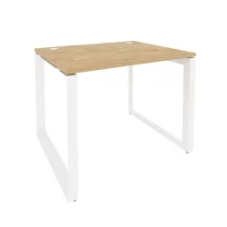 Стол рабочий на О-образном м/к ОНИКС О.МО-СП-1.8 Тиквуд Светлый/Белый / ONIX O.MO-SP-1.8