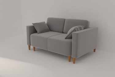 Диван прямой Ультра (Berhouse) Цвет фасада: Левис 02 велюр; Тип: Прямой; Материал фасада: Металл/Велюр