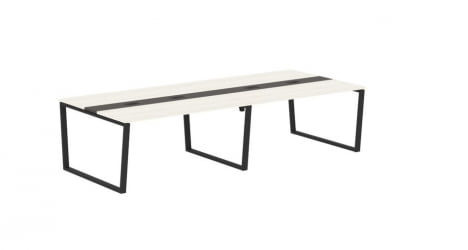 Стол переговорный ЕДИС ЕВCТ 3114 Ясень Траун Мокко Черный / EDIS EVCT