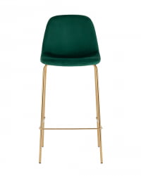 Стул барный Валенсия SN золотые ножки велюр Зеленый