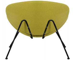 Кресло дизайнерское ДОБРИН ЕМИЛЙ (светло-зеленая ткань АФ3, черное основание) / DOBRIN EMILY AF3,