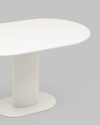 Стол овальный обеденный Mystery 130*80 белый