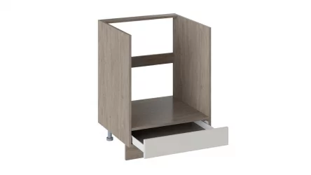 Шкаф напольный под бытовую технику Одри НБ1я_72(12)-60_1Я Дуб Сонома трюфель/Бежевый шелк