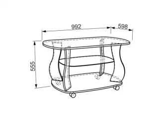 Стол Барон №2 модуль 01 Дуб млечный