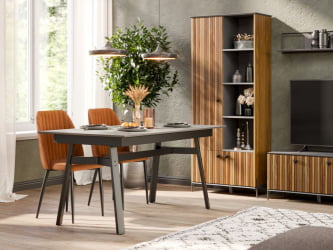 Гостиная Элиот №3 Оникс Серый/Орех фактурный Гостиная Элиот №3 Оникс Серый/Орех фактурный