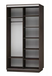 Шкаф-купе с фотопечатью Экспресс Дуо 1200х2200h Улица/Венге