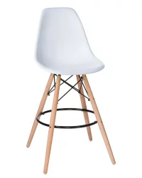Барный стул ДОБРИН ДСВ БАР Белый В-02 / DOBRIN DSW BAR W-02