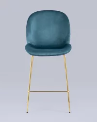 Стул полубарный Беетле со спинкой голд Маренго / Beetle gold