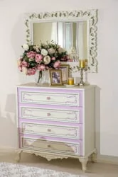 Комод с 4 ящиками Маркиза ЛД 517.025.000 Алебастр