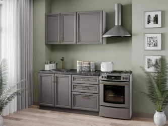 Панель окончание шкафа кухонного антресоль Джелатто ЛД 241.920.000 Оникс серый