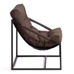 Кресло Charli / Чарли без подлокотника рогожка, коричневый, 3М7-147, 70х70х84 см