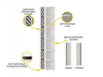 Стеллаж угловой (лев/прав) Аляска 501.05