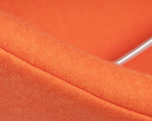 Кресло дизайнерское ДОБРИН ЕМИЛЙ (оранжевая ткань АФ, хромированная сталь) 2 шт / DOBRIN EMILY AF,