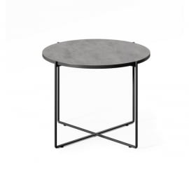 Стол кофейный СПРУТ Бетон 50*45 БЕТОН СВ/ЧЕРНЫЙ / SPRUT Beton