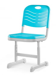 Стул ученический пластиковый регулируемый (рост 5-7) Бирюзовый