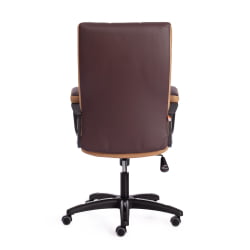 Кресло TRENDY (22) кож/зам/ткань, коричневый/бронзовый, 36-36/21