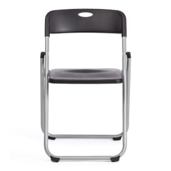 Металлический стул FOLDER (mod. 3017H) каркас: металл, сиденье/спинка: пластик, 49 x 46.5 x 73.5 см, black (черный) / grey (серый)