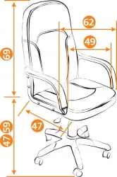 Кресло руководителя Parma Серый/Серый 207/12