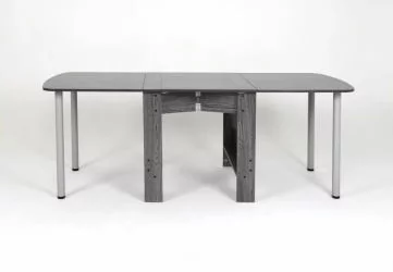 Раздвижной овальный стол Оригами Ясень черный