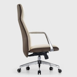 Эргономичное кресло руководителя Еурека ОC08-ОВ, белое / Eureka OC08-OW,