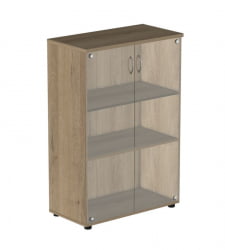 Шкаф для документов с прозрачными стеклами Р.Шс-3СБ Ясень светлый
