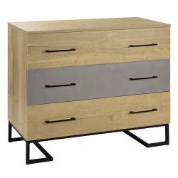 Комод Лофт с 3 ящиками Дуб натур/Бетон / Loft