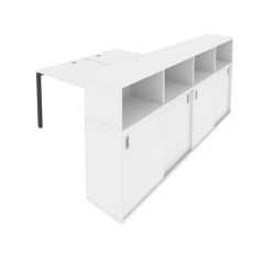Рабочая станция с опорным шкафом-купе Метал Сйстем Б.РС-СШК-4.3 Белый/Антрацит / Metal System