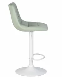 Стул барный DOBRIN TAILOR WHITE Пудрово-мятный велюр MJ9-87