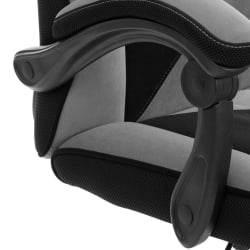 Кресло Арена металБЛ велюр, серый/черный, 29/35 / Arena metalBL