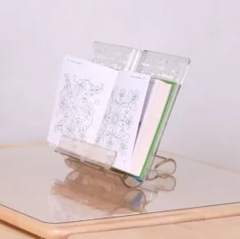 Трехуровневая подставка-трафарет под книгу ПК-03 Бежевая