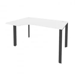 Стол эргономичный левый на П-образном м/к ONIX O.MP-SA-2L Белый Бриллиант/Антрацит