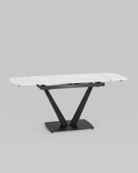 Обеденный стол раскладной Клео120-180 Белый мрамор