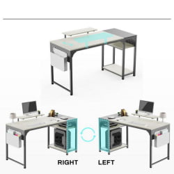 Геймерский стол EUREKA ZX-SS140B-OGB с шириной 140 см Oak Grey