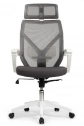 Кресло Оливер РCХ В-203АC Белый пластик/Серый / Oliver RCH W-203AC