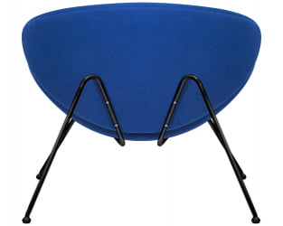 Кресло дизайнерское ДОБРИН ЕМИЛЙ (синяя ткань АФ6, черное основание) / DOBRIN EMILY AF6,